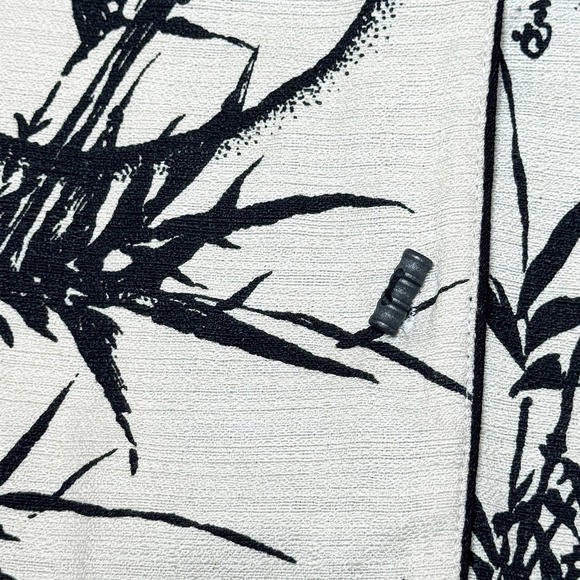 Draper's & Damon's Asian Graphic Text Bamboo Topper Jacket 2X Mandarin Collar - Picture 7 of 12